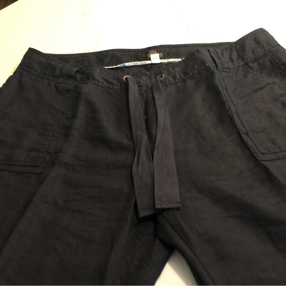 Nordstrom Caslon Linen Pants in Black Size18W